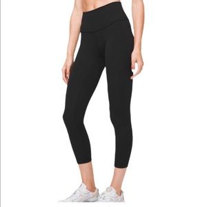 Lululemon Wunder Under Crop High Rise Leggings Full On Extreme Black Size 10